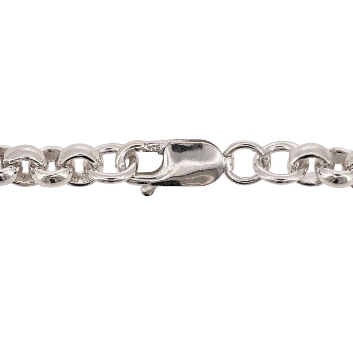 Pre-owned 925 Silver 22" Round Link Belcher Chain with the approx weight 48 grams with the link width 5mm