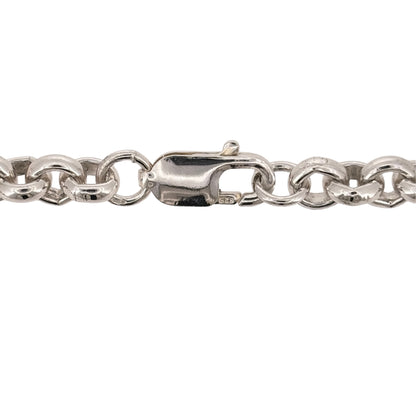 Pre-owned 925 Silver Round Link Belcher Chain with the weight between 79.20 and 94 grams with the link width 7mm