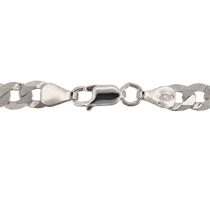 Pre-owned 925 Silver 24" Curb Chain with the weight 22.80 grams with the link width 6mm