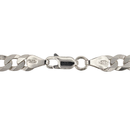 Pre-owned 925 Silver 25" Curb Chain with the weight 24.30 grams with the link width 6mm