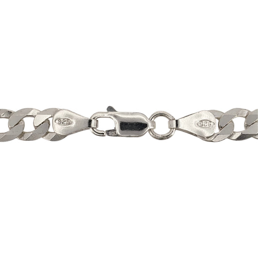 Pre-owned 925 Silver 25" Curb Chain with the weight 24.30 grams with the link width 6mm