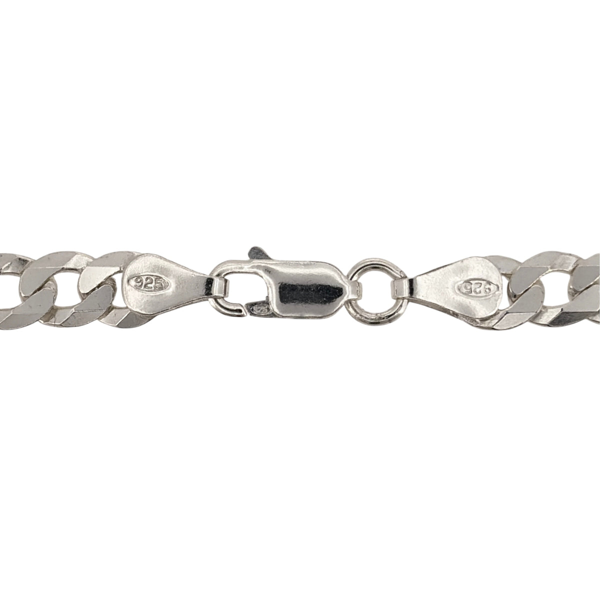 Pre-owned 925 Silver Curb Chain with the approx weight between 25.70 and 32.40 grams with the link width 7mm