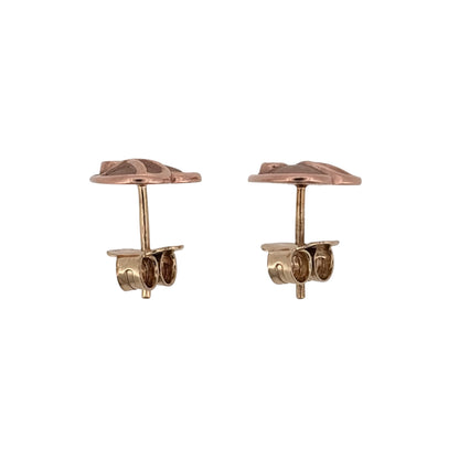 9ct Gold & Diamond Clogau Heart Stud Earrings