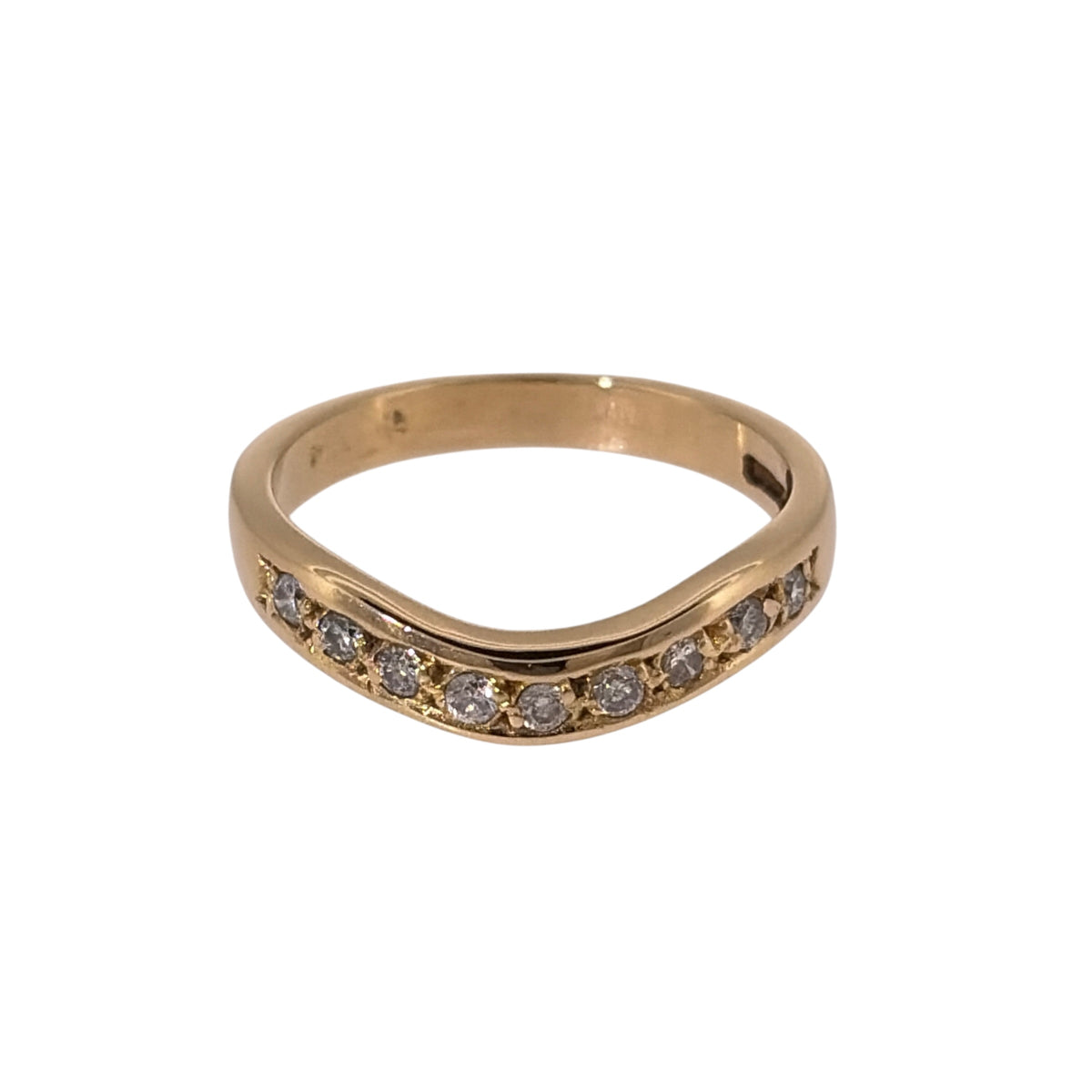 18ct Gold & Diamond Wishbone Ring