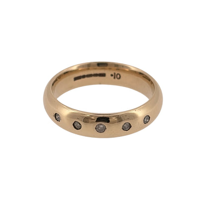 9ct Gold & Diamond Band Ring