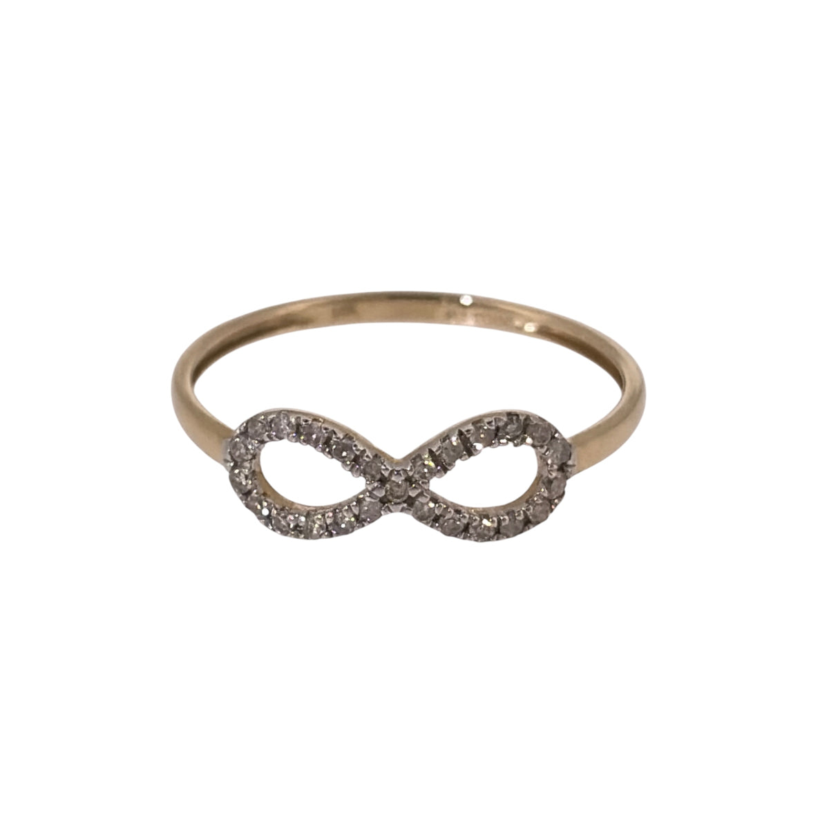 10ct Gold & Diamond Infinity Ring