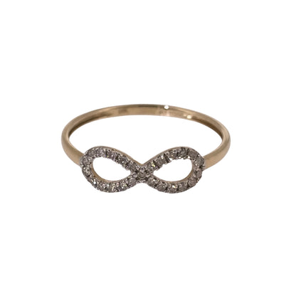 10ct Gold & Diamond Infinity Ring