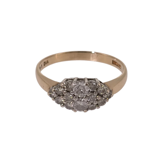 9ct Gold & Diamond Cluster Ring