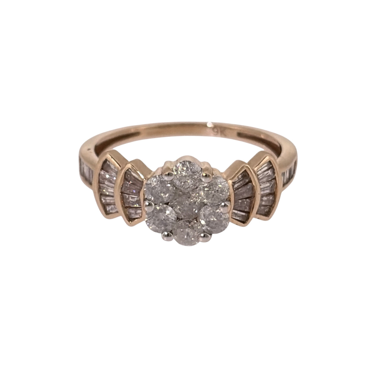 9ct Gold & Diamond Cluster Ring