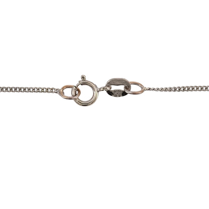 9ct White Gold Diamond & Sapphire 18" Necklace