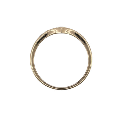 9ct Gold & Cubic Zirconia Wishbone Ring