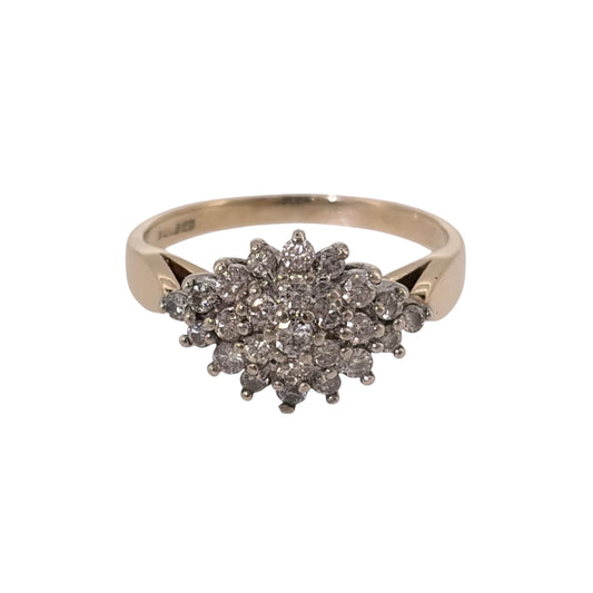 9ct Gold & Diamond Cluster Ring