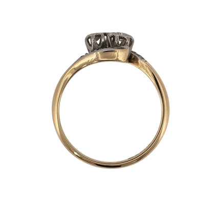 18ct Gold & Diamond Double Twist Ring