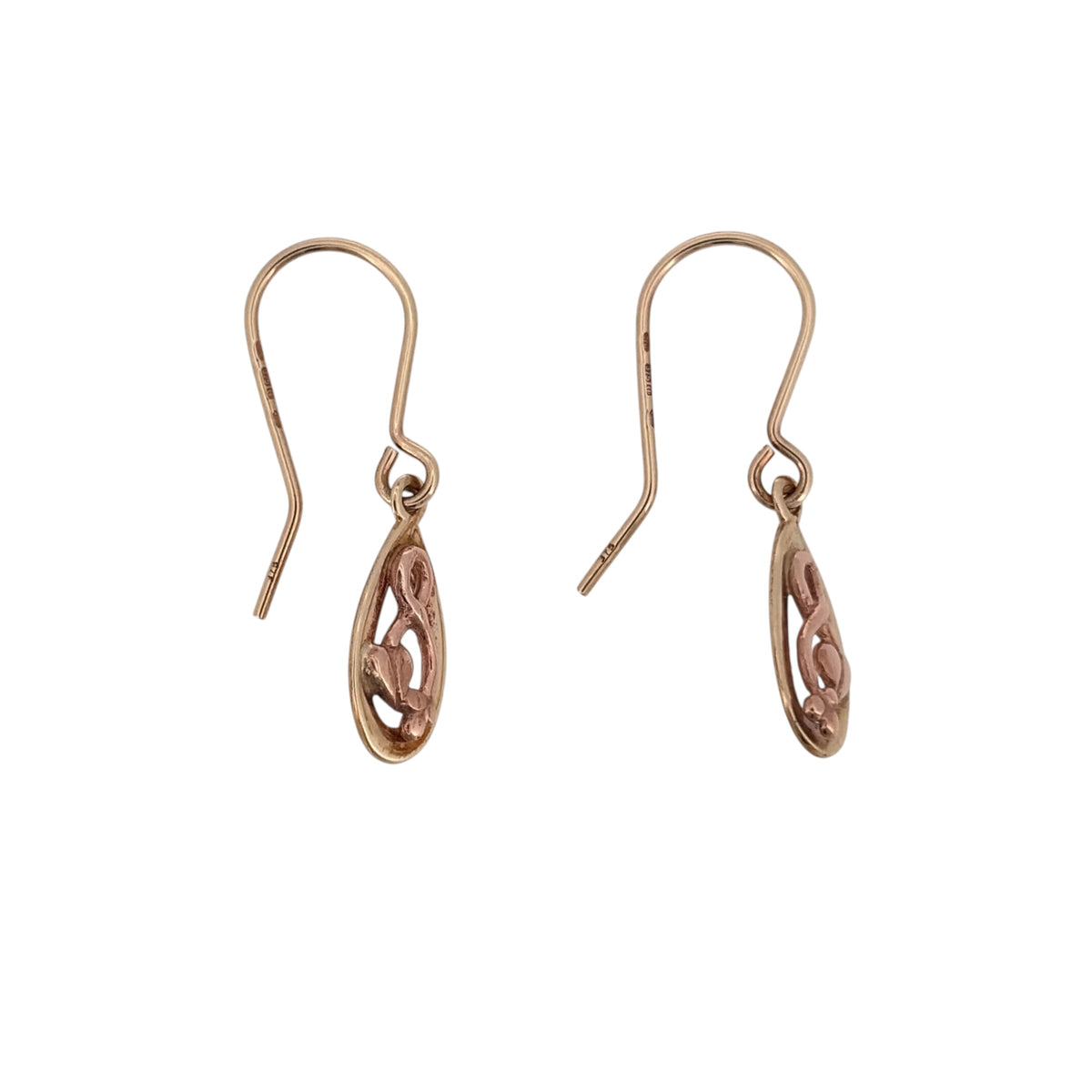 9ct Gold Clogau Tree of Life Teardrop Drop Earrings