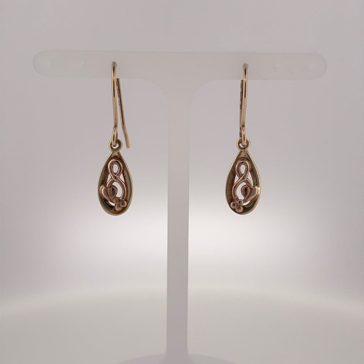 9ct Gold Clogau Tree of Life Teardrop Drop Earrings