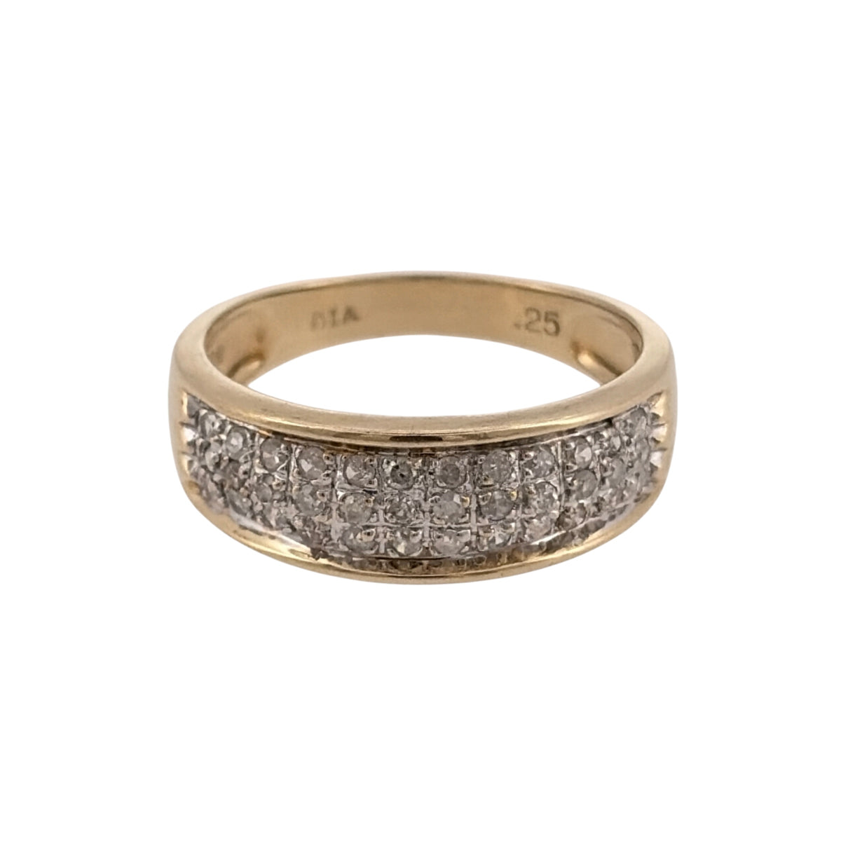 9ct Gold & Diamond Band Ring