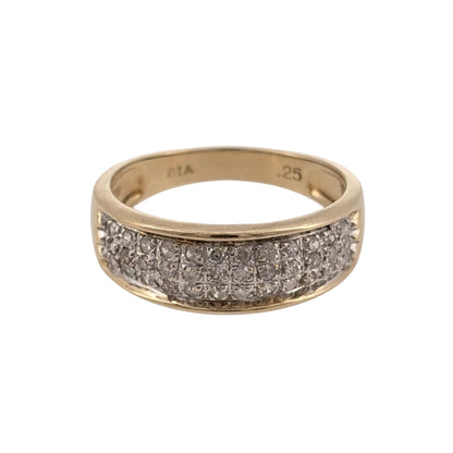 9ct Gold & Diamond Band Ring