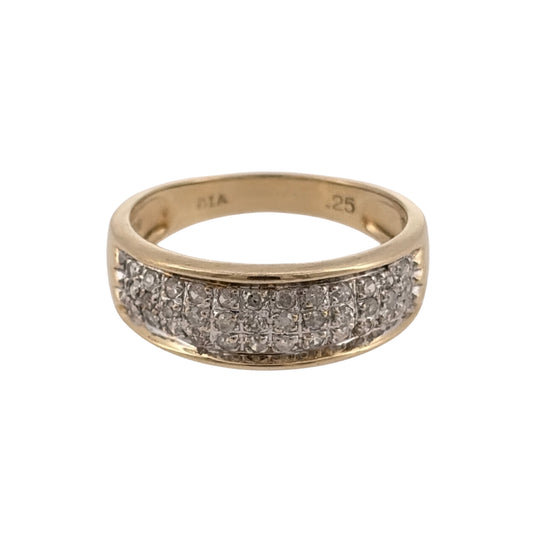 9ct Gold & Diamond Band Ring