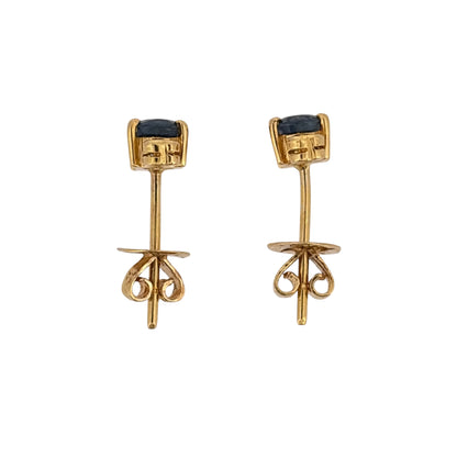 18ct Gold Diamond & Sapphire Stud Earrings