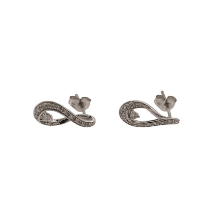Add an elegant piece to your jewellery collection with these pre-owned 9ct white gold and diamond swirl stud earrings, featuring a decorative curved design with diamond detailing.

Design: The earrings feature a flowing swirl design, with curved lines creating a distinctive and elegant appearance suitable for everyday wear or special occasions.
Material: Made from 9ct white gold, offering a bright white finish that complements the diamonds.