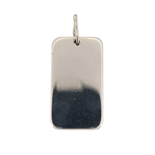 Add a substantial piece to your jewellery collection with this pre-owned 925 sterling silver solid rectangle ingot pendant, featuring a classic rectangular design and a weight of 31 grams.

Design: The pendant features a traditional rectangular ingot shape, creating a bold and timeless appearance.
Material: Made from solid 925 sterling silver, offering a classic silver finish.