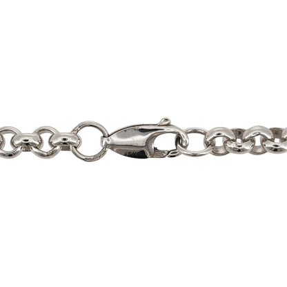 Add a substantial piece to your jewellery collection with this pre-owned 925 sterling silver round belcher chain, featuring a classic link design and a weight of 40 grams.

Design: The chain features traditional round belcher links, creating a bold and timeless appearance suitable for everyday wear.
Material: Made from 925 sterling silver, offering a classic silver finish.
Chain Detail: The round belcher links measure approximately 5mm wide, giving the chain a substantial and distinctive appearance.