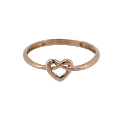 9ct Gold Heart Knot Ring