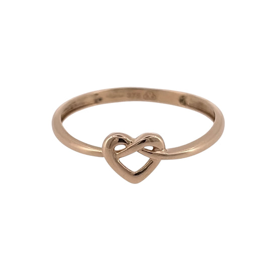9ct Gold Heart Knot Ring
