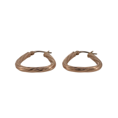 Add a stylish touch to your jewellery collection with these pre-owned 9ct yellow gold twisted triangle creole earrings, featuring a distinctive geometric design with elegant twisted detailing.

Design: The earrings feature a triangular creole design with twisted detailing, creating a modern twist on a classic gold earring style.
Material: Made from 9ct yellow gold, offering a classic warm gold finish.