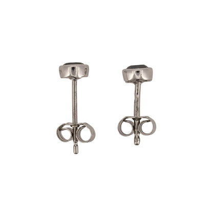 18ct White Gold & Black Diamond Stud Earrings