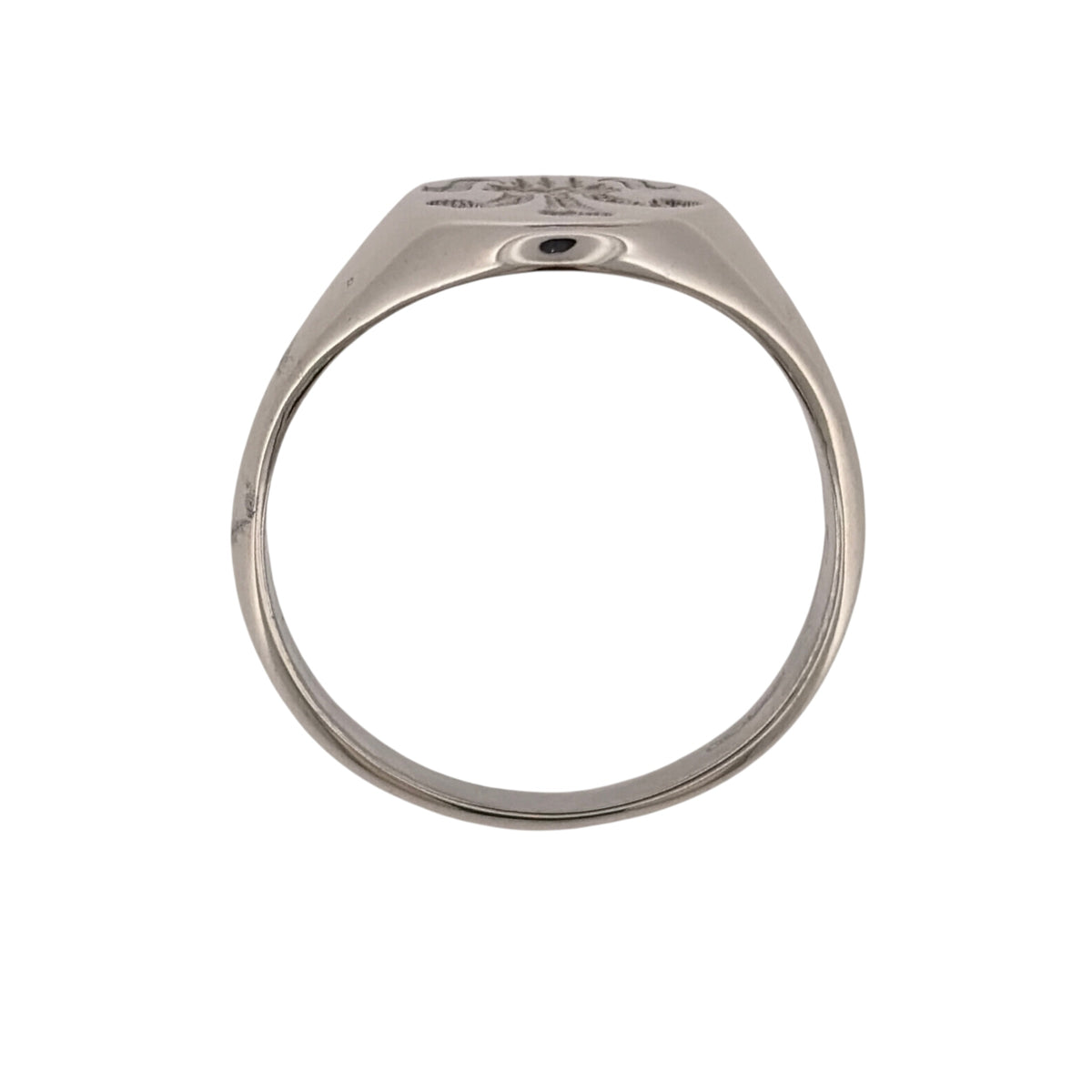 925 Silver Oval Three Feathers Signet Ring