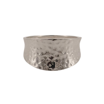 925 Silver Textured Wide Band Ring