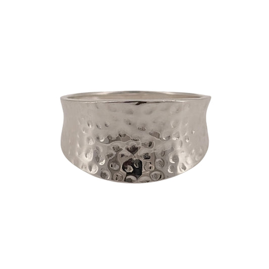925 Silver Textured Wide Band Ring