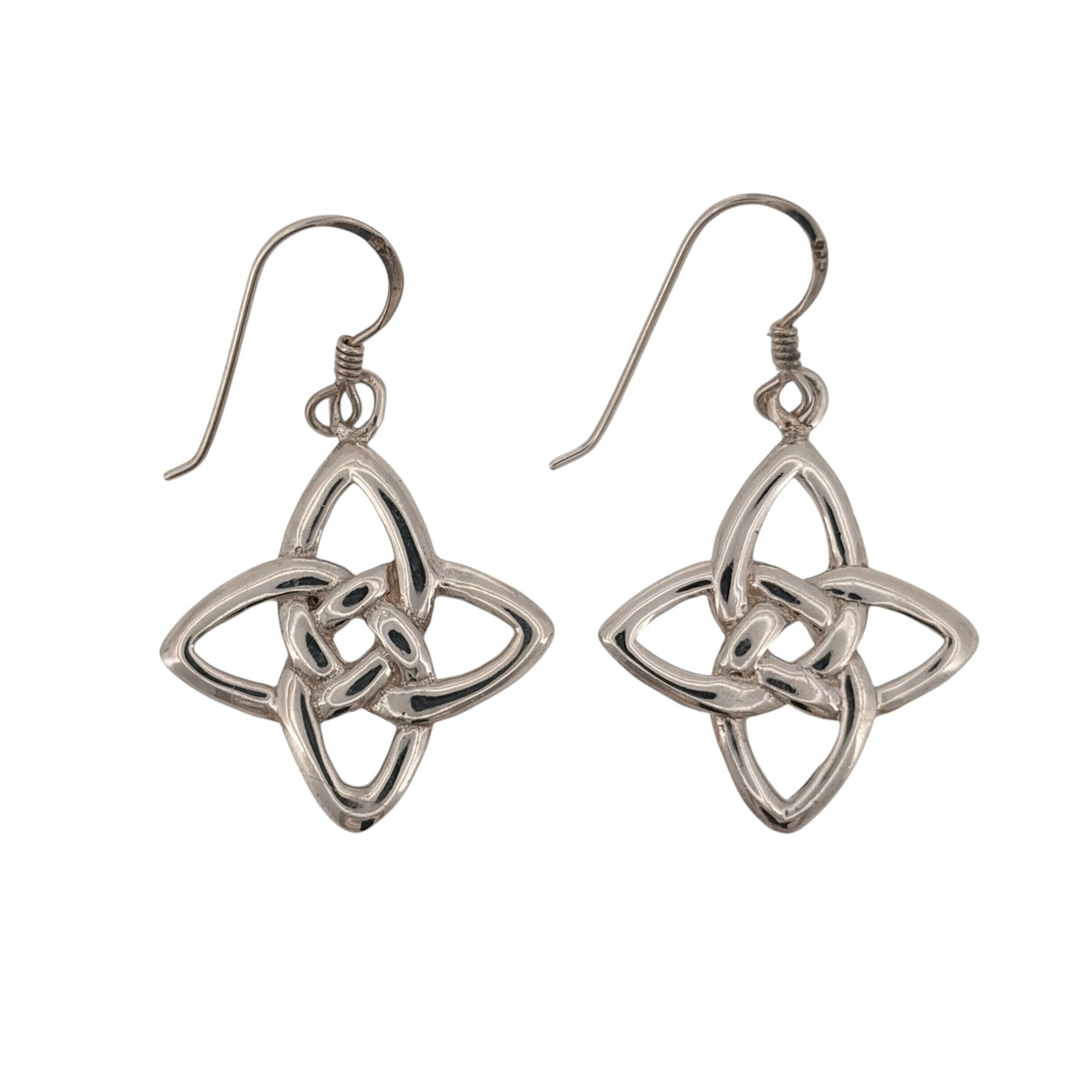 925 Silver Celtic Knot Drop Earrings