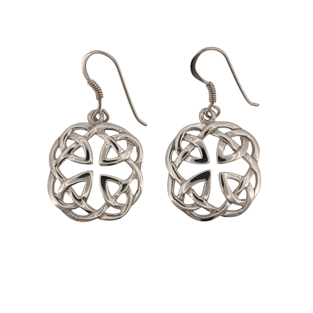 925 Silver Celtic Knot Drop Earrings