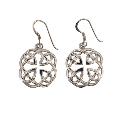 925 Silver Celtic Knot Drop Earrings