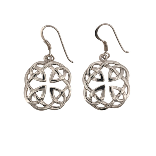 925 Silver Celtic Knot Drop Earrings