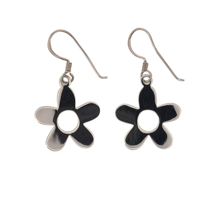 925 Silver Flower Drop Earrings