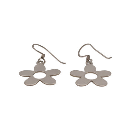 Add a delicate floral touch to your jewellery collection with these pre-owned 925 sterling silver flower drop earrings, featuring a pretty flower-inspired design and a classic silver finish.

Design: The earrings feature a decorative floral design, creating an elegant and feminine appearance suitable for everyday wear or special occasions.
Material: Made from 925 sterling silver, offering a timeless silver finish that complements the flower detailing.