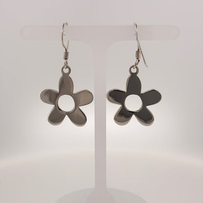 925 Silver Flower Drop Earrings