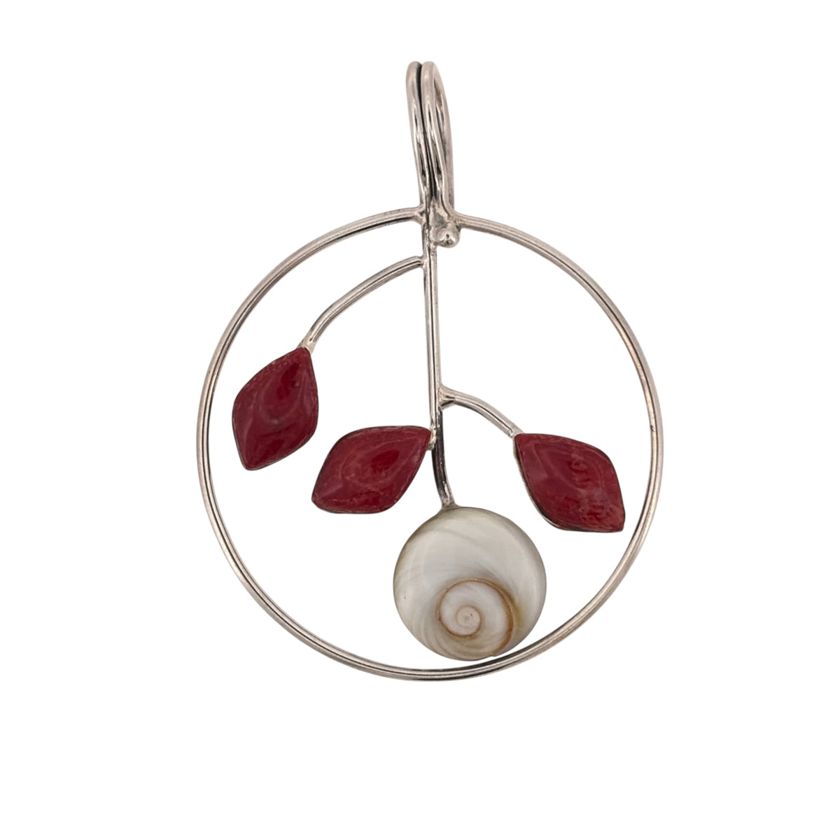 925 Silver Stone Set Flower Style Pendant