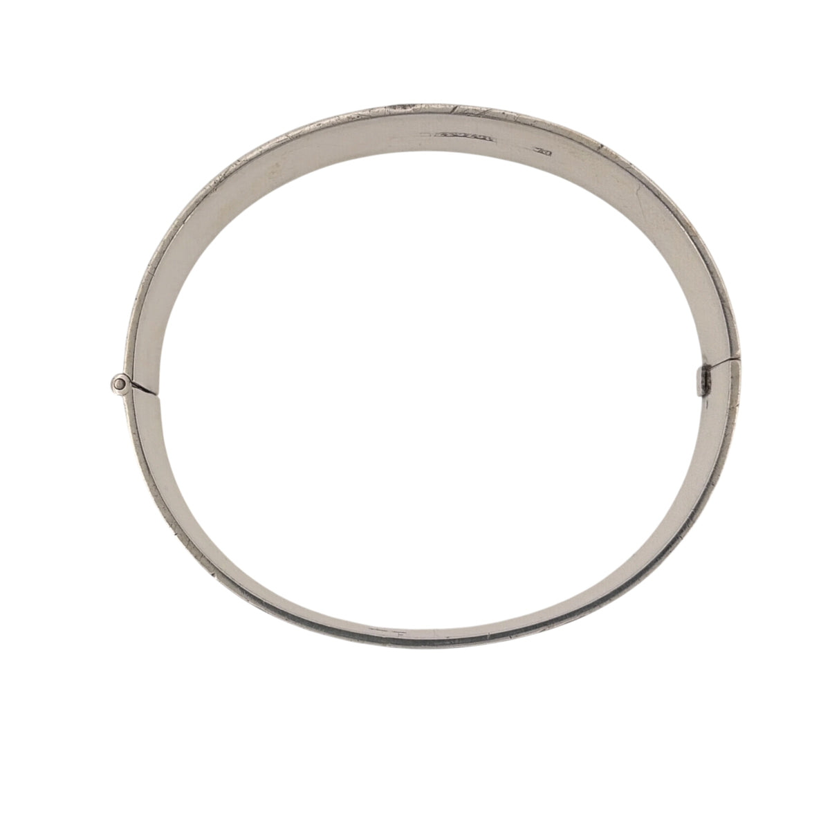 925 Silver Patterned Hinged Bangle