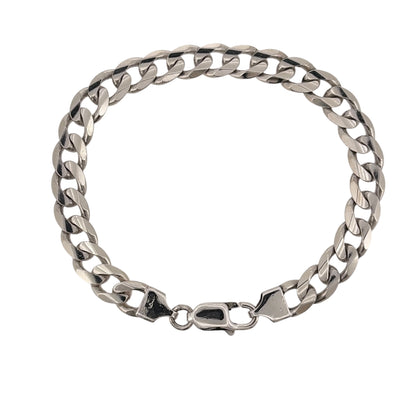 925 Silver 8" Curb Bracelet