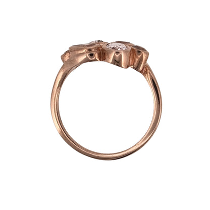 9ct Gold & Morganite Bubble Style Ring
