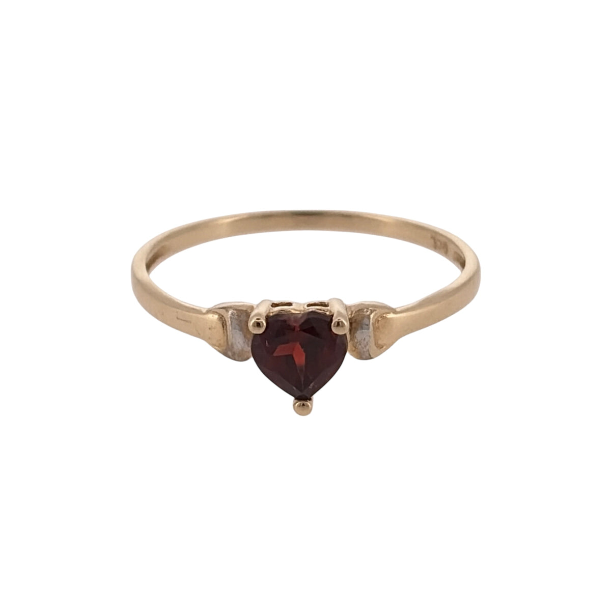 9ct Gold & Garnet Heart Ring