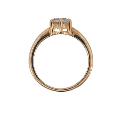 9ct Gold & Cubic Zirconia Solitaire Ring