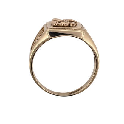 9ct Gold Lion Shield Signet Ring