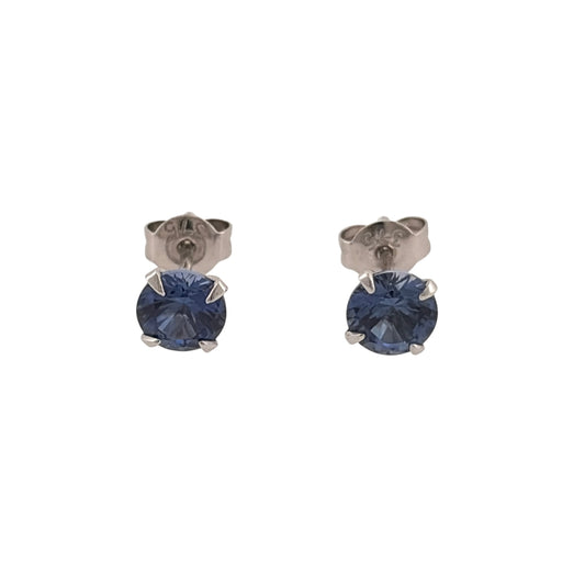Add a classic touch of colour to your jewellery collection with these pre-owned 9ct white gold and sapphire stud earrings, featuring beautiful round sapphire stones in a timeless design.

Design: The earrings feature a classic solitaire stud design, with round sapphires creating an elegant and understated appearance.
Material: Made from 9ct white gold, offering a bright white gold finish that complements the sapphires.