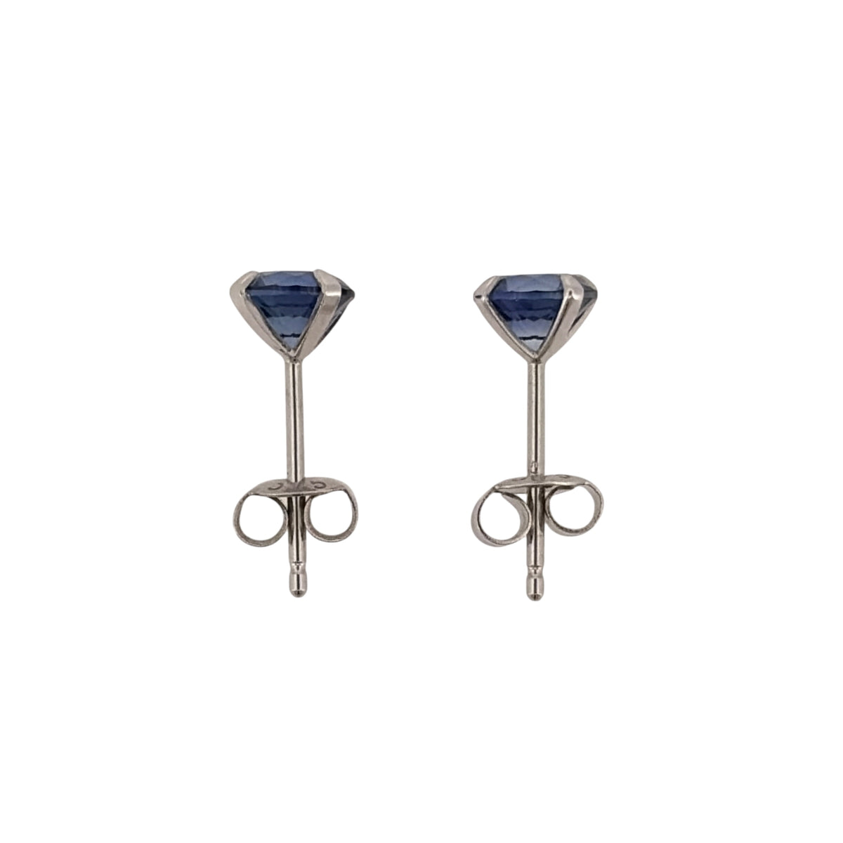 9ct White Gold & Sapphire Stud Earrings
