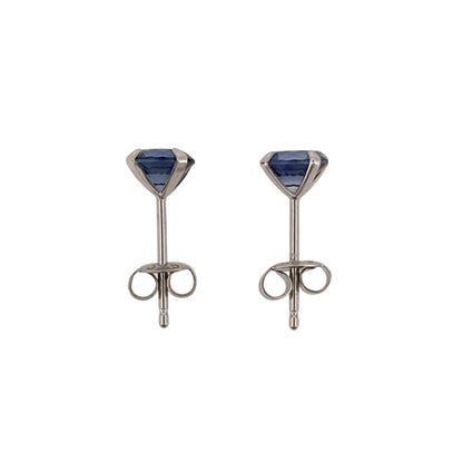 9ct White Gold & Sapphire Stud Earrings